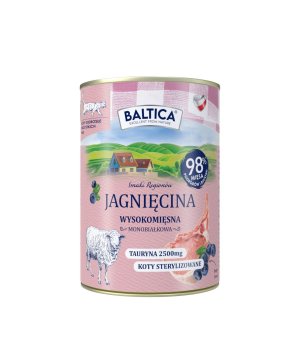 Baltica karma mokra dla kotów dorosłych Mono Jagnięcina 400g