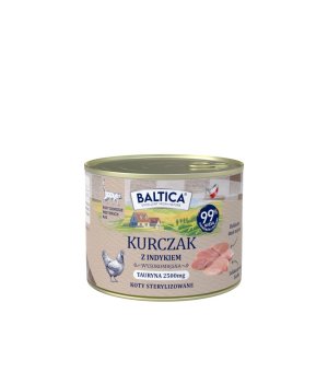 Baltica karma mokra dla kotów dorosłych Kurczak z Indykiem 185g