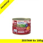 Baltica karma mokra dla kotów dorosłych Mono Wołowina z Wątróbką Wołową ZESTAW 6x 185g