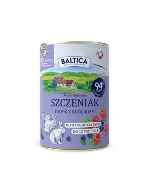 Baltica karma mokra dla szczeniąt Indyk z Królikiem 400g