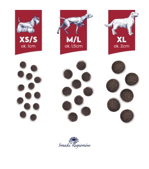 BALTICA karma sucha dla psów dorosłych ras małych Smaki Regionów Wołowina z Warzywami XS/S 1kg