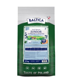 BALTICA karma sucha dla szczeniąt ras dużych Smaki Regionów Junior Jagnięcina z Cielęciną XL 12kg