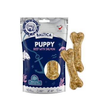 BALTICA Kość Puppy Beef&Salmon dla szczeniąt wołowina z łososiem 2 szt.