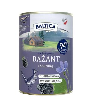 Baltica mokra karma dla psa Bażant z Sarniną 400g