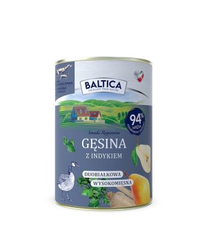 Baltica mokra karma dla psa Gęsina z Indykiem 400g