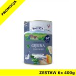 Baltica mokra karma dla psa Gęsina z Indykiem ZESTAW 6x 400g