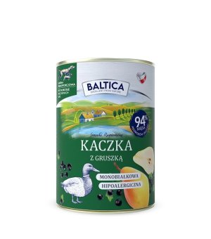 Baltica mokra karma dla psa Kaczka z Gruszką 400g