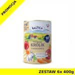 Baltica mokra karma dla psa Królik z Marchewką ZESTAW 6x 400g