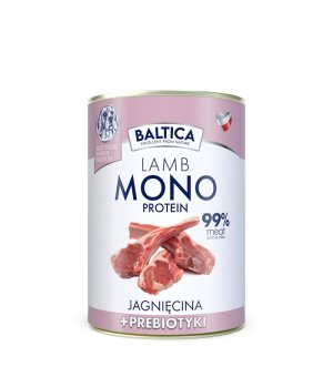 Baltica mokra karma dla psa Monoprotein Lamb - jagnięcina z prebiotykami 400g