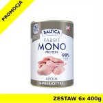 Baltica mokra karma dla psa Monoprotein rabbit - królik z prebiotykami ZESTAW 6x 400g