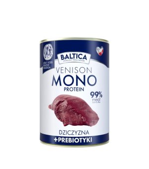 Baltica mokra karma dla psa Monoprotein Venision - dziczyzna z prebiotykami 400g