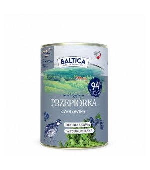 Baltica mokra karma dla psa Przepiórka z Wołowiną 400g
