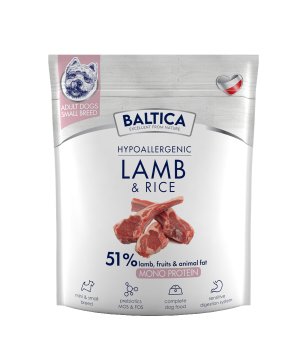 BALTICA Nutraceutic karma sucha dla psów dorosłych ras małych Lamb & Rice XS/S 1kg