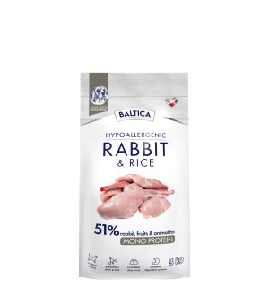 BALTICA Nutraceutic karma sucha dla psów dorosłych ras średnich Rabbit & Rice M 3kg