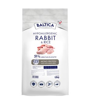 BALTICA Nutraceutic karma sucha dla psów dorosłych ras średnich Rabbit & Rice M 12kg