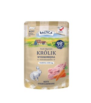 Baltica Smaki Regionów karma mokra dla kotów dorosłych Mono Królik 100g