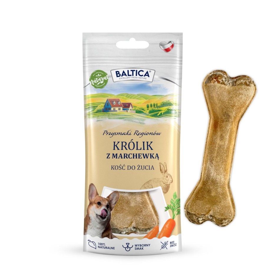 BALTICA Smaki Regionu Kość do życia - Królik z Marchewką 12cm 1szt.