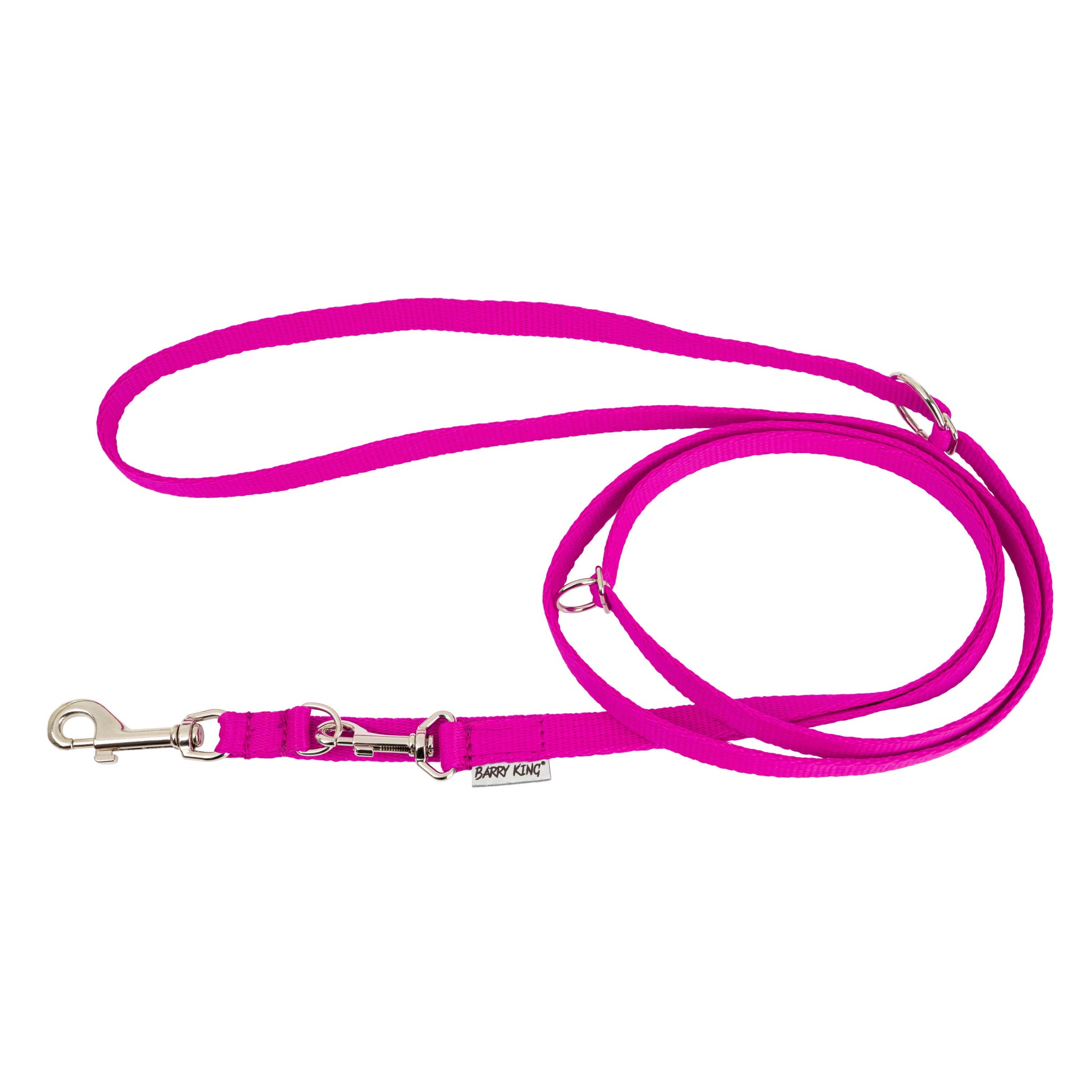Barry King Classic Smycz regulowana M-L różowa 20mm/2m