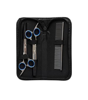 BARRY KING Ekskluzywny Zestaw Groomerski - 3 elementy ( grzebień + 2x nożyczki)