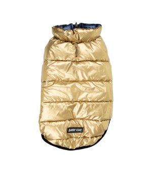 Barry King Kurtka Granatowo Złota dwustronna 3XL 60cm