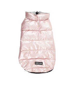 Barry King Kurtka Srebrno Różowa dwustronna L 45cm