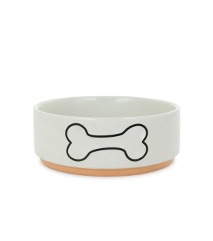 Barry King miska ceramiczna biała Kość na podstawce 15cm