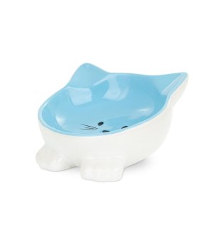 Barry King miska ceramiczna niebieska dla kota na nóżkach w kształcie kotka 11,5cm