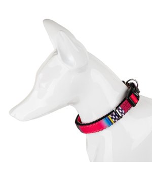 Barry King Obroża Mozaika 16mm / 30-47cm różowa