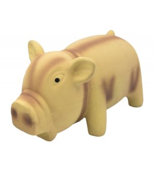 BARRY KING ŚWINKA, ZABAWKA DLA PSA LATEX BEŻOWA Z DŹWIĘKIEM 15CM