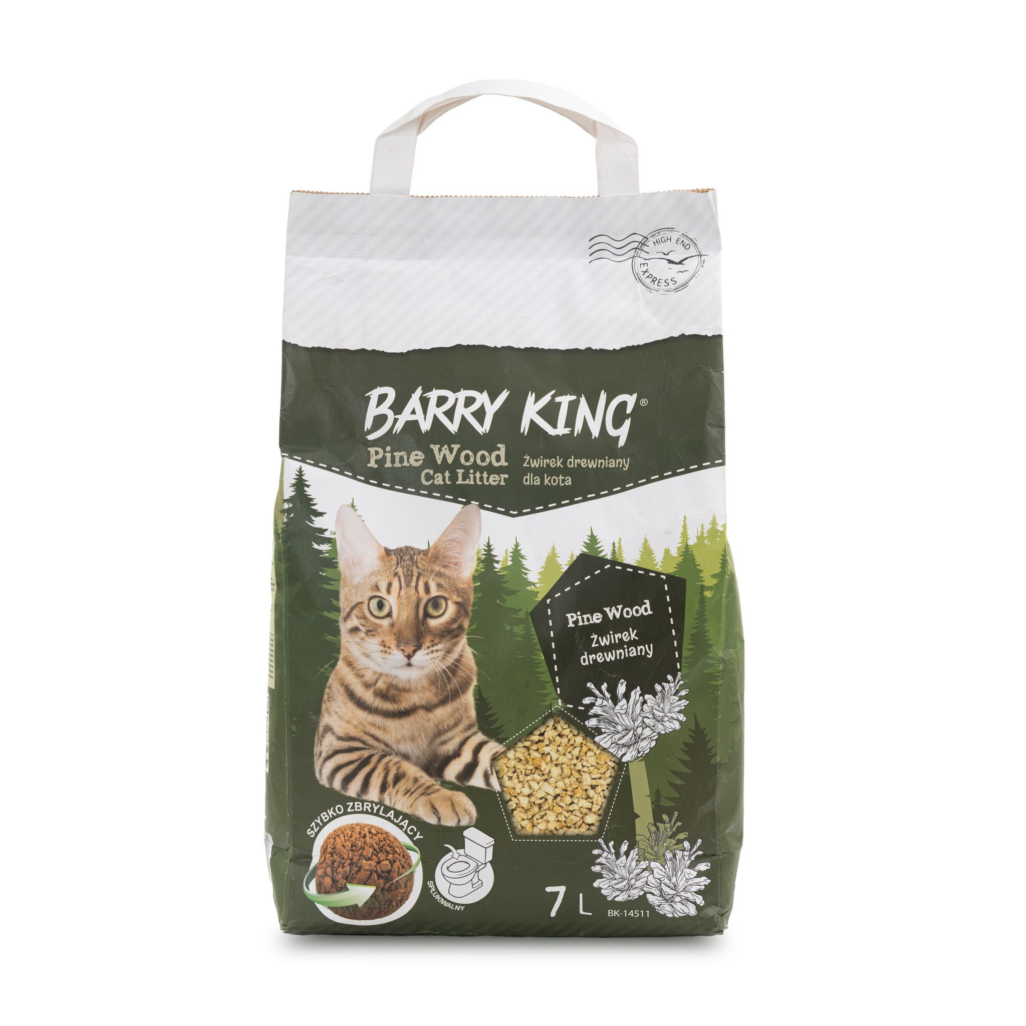 Barry King Żwirek Drewniany Pine Wood drobny 7L