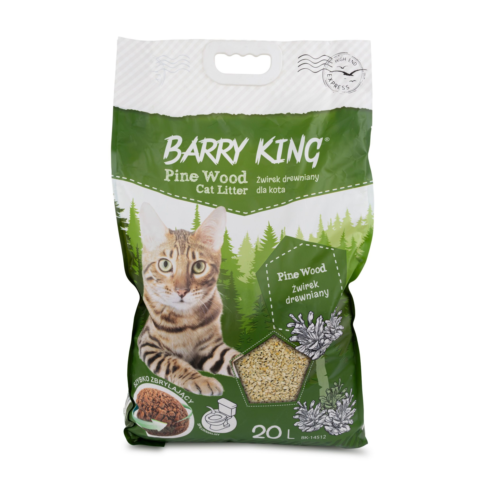 Barry King Żwirek Drewniany Pine Wood drobny 20L