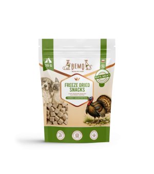 BEMO Freeze Dried Snacks Liofilizowane przysmaki Indyk 70g