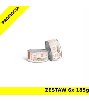 BEMO Karma mokra dla kotów dorosłych Monoproteinowa Pstrąg ZESTAW 6x 185g