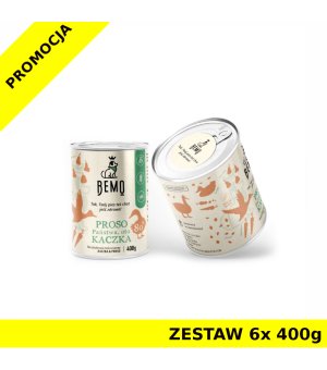 BEMO Karma mokra dla szczeniąt i psów dorosłych PROSO Państwa oto KACZKA ZESTAW 6x 400g
