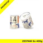 BEMO Karma mokra dla szczeniąt i psów dorosłych KOŃ by SIEMIĘ uśmiał ZESTAW 6x 400g