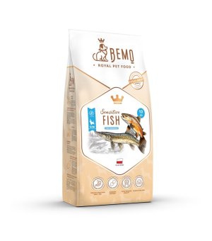 BEMO Karma sucha dla dorosłych psów Sensitive Fish M/L MONO ryba 1kg (waga)