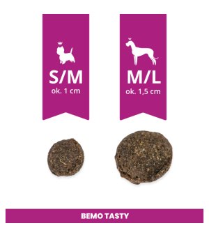 BEMO Karma sucha dla psów dorosłych ras średnich i dużych Tasty Pork with Duck M/L 1kg (waga)
