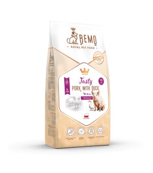 BEMO Karma sucha dla psów dorosłych ras małych i średnich Tasty Pork with Duck S/M 10kg