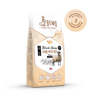 BEMO Karma sucha dla psów dorosłych ras małych i średnich Black Sheep Jagnięcina z Ryżem S/M 10kg
