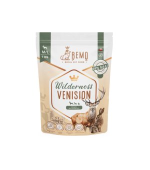 BEMO Karma sucha dla psów ras małych i średnich Wilderness Venision S/M 1kg 