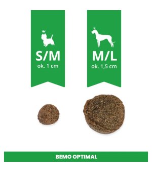 BEMO Karma sucha dla psów ras średnich i dużych Optimal Cielęcina z Warzywami M/L 1kg