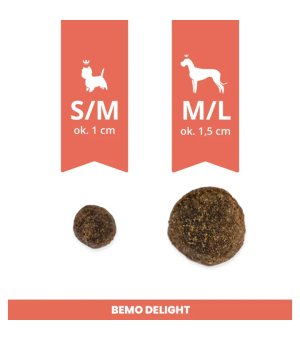 BEMO Karma sucha dla psów ras średnich i dużych Delight Wołowina z Indykiem M/L 3kg