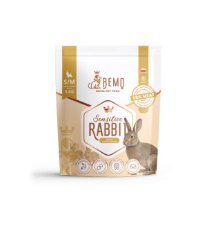 BEMO Karma sucha dla psów ras małych i średnich Sensitive Rabbit M/L 3kg 
