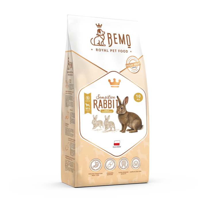 BEMO Karma sucha dla psów ras małych i średnich Sensitive Rabbit M/L 10kg