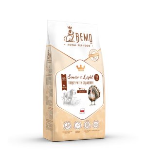 BEMO Karma sucha dla psów starszych Senior Light Turkey with Cranberry 1kg (waga)