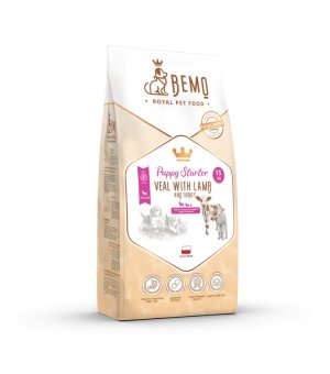BEMO Karma sucha dla szczeniąt i suk w ciąży Puppy Starter Cielęcina, Indyk i Jagnięcina 1kg (waga)