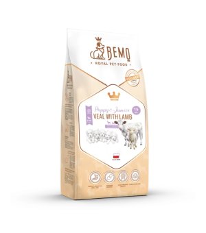 BEMO Karma sucha dla szczeniąt Puppy Junior Cielęcina z Jagnięciną M/L 1kg (waga)