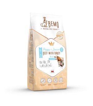 BEMO Karma sucha Junior Wołowi z Indykiem S/M 15kg