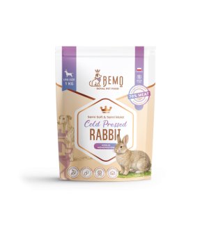 BEMO Karma tłoczona na zimno Grass Fed Lamb dla psów z Królikiem 1kg 