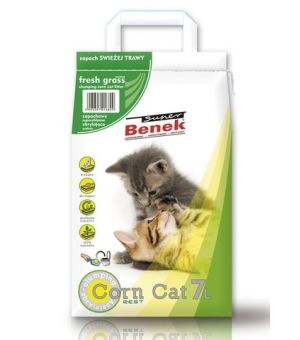 Benek Super CORN CAT świeża trawa 7L